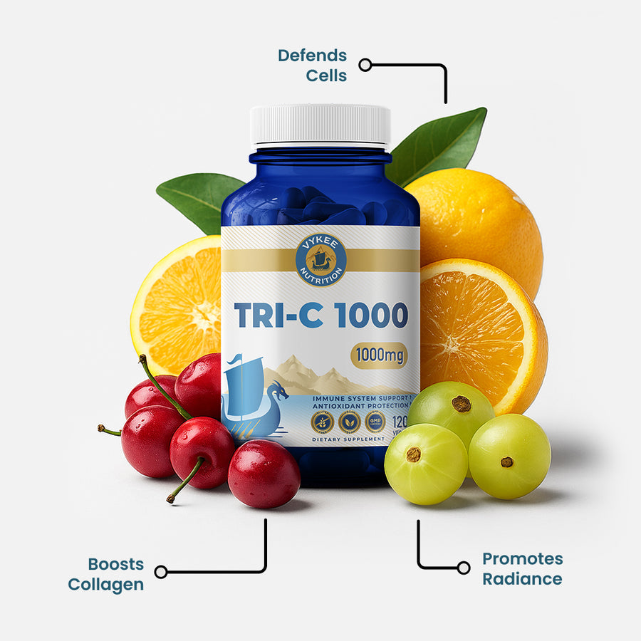 Tri-C 1000 Capsules bottle with benefit callout artwork